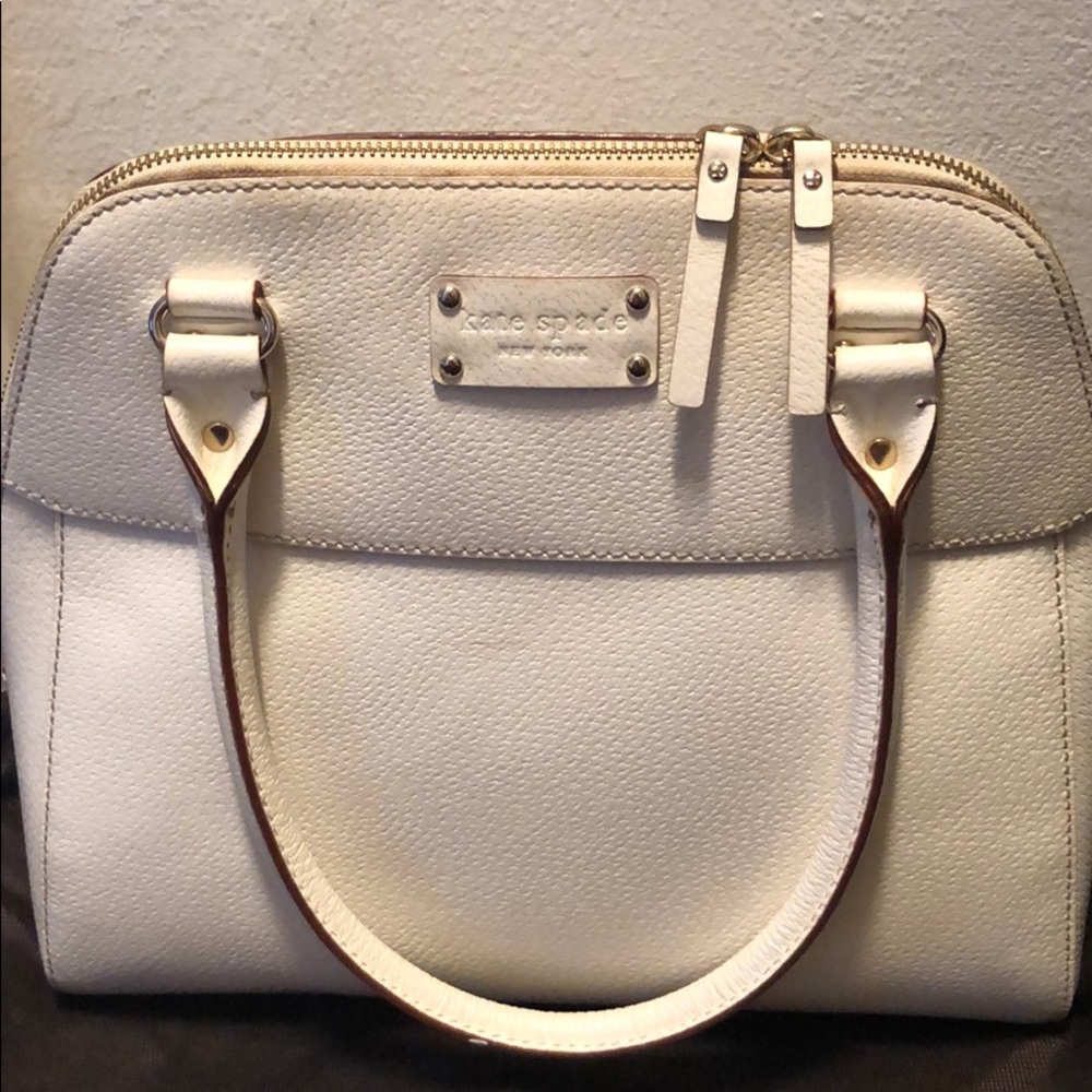 WHITE KATE SPADE DOME SATCHEL